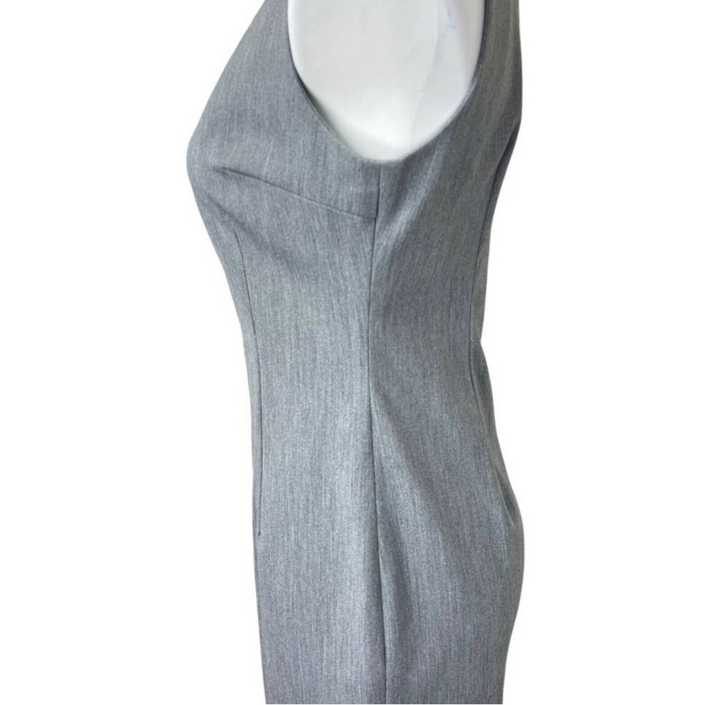 FABRIZIO GIANNI DRESS SIZE 4 GRAY SLEEVELESS BUSINESS DRESS. EXCELLENT COND - Picture 3 of 7